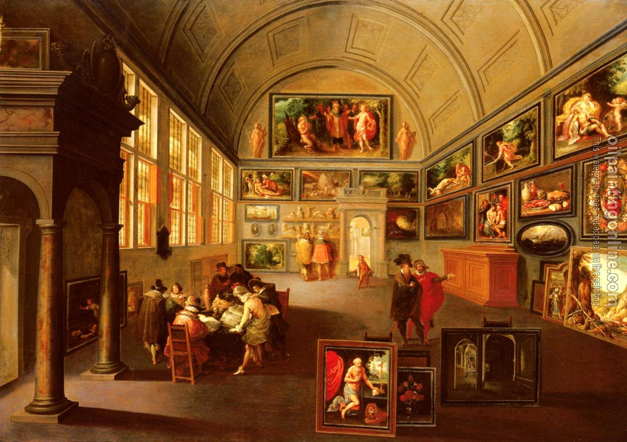 Frans the Younger Francken - The Interior Of A Picture Gallery